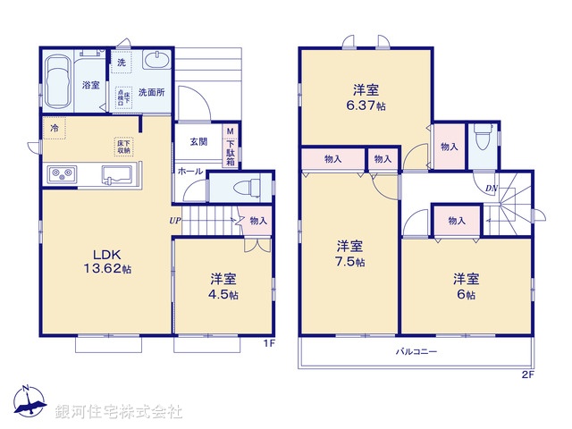 G00372716 東京都西東京市芝久保町４丁目 新築一戸建て 5790万円【間取図】