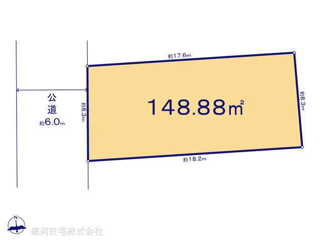 G00372733 東京都八王子市椚田町 土地(建築条件付土地) 3280万円【区画図】