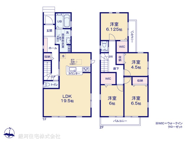 G00372771 東京都江戸川区興宮町 新築一戸建て 6080万円【間取図】