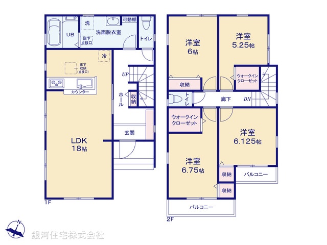 G00372775 東京都江戸川区興宮町 新築一戸建て 6580万円【間取図】