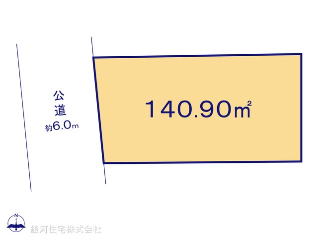 G00372786 神奈川県厚木市下依知３丁目 土地 2180万円【区画図】