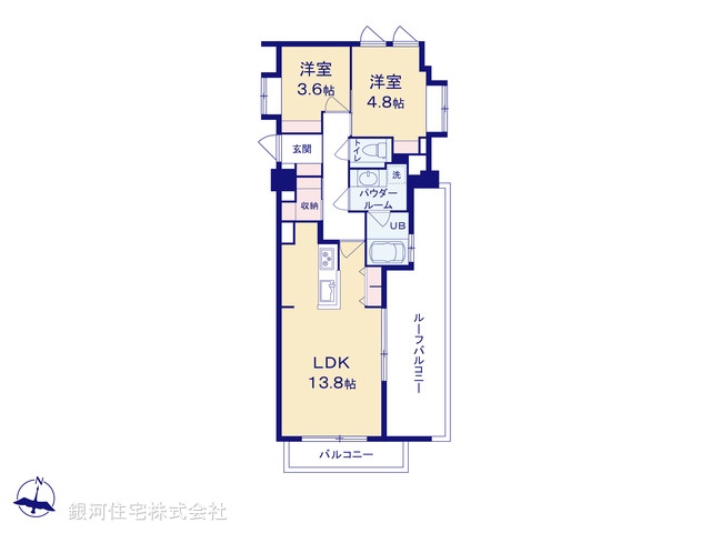 G00372791 東京都文京区千駄木１丁目 中古マンション 9480万円【間取図】