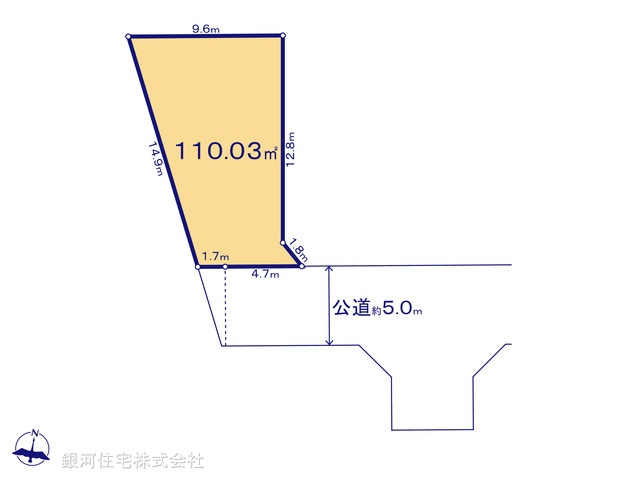 G00372825 東京都東久留米市南沢４丁目 土地 3590万円【区画図】