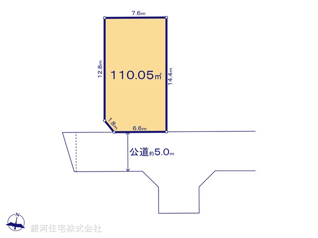 G00372826 東京都東久留米市南沢４丁目 土地 3790万円【区画図】
