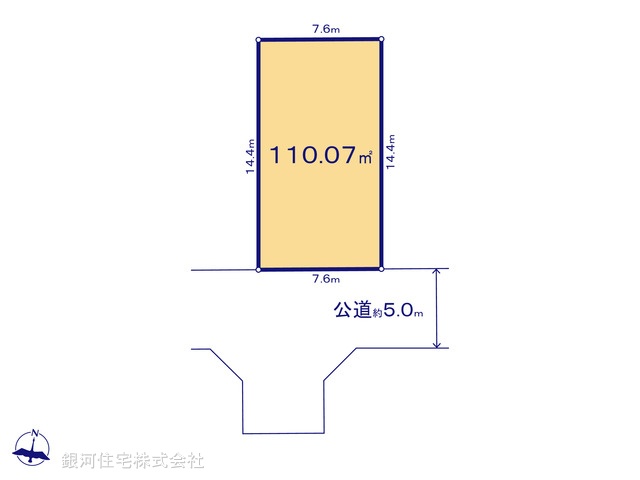 G00372827 東京都東久留米市南沢４丁目 土地 3790万円【区画図】