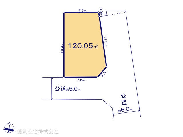 G00372831 東京都東久留米市南沢４丁目 土地 4190万円【区画図】