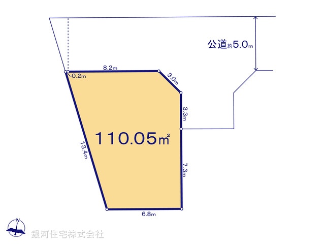 G00372832 東京都東久留米市南沢４丁目 土地 3390万円【区画図】