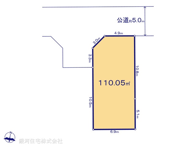 G00372835 東京都東久留米市南沢４丁目 土地 3390万円【区画図】