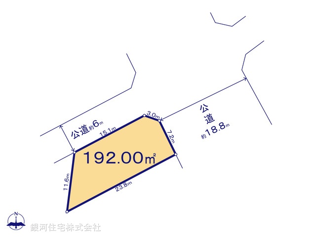 G00372848 埼玉県桶川市下日出谷東３丁目 土地 2980万円【区画図】