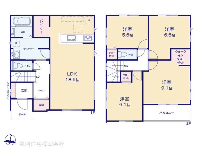 G00372880 埼玉県八潮市大字新町 新築一戸建て 4690万円【間取図】