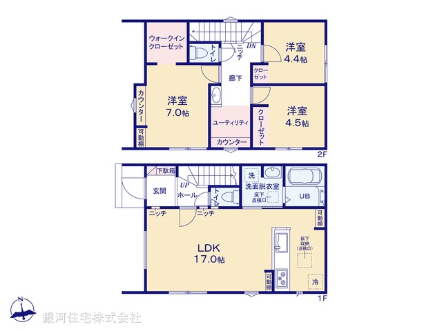 G00372895 千葉県木更津市本郷２丁目 新築一戸建て 2690万円【間取図】