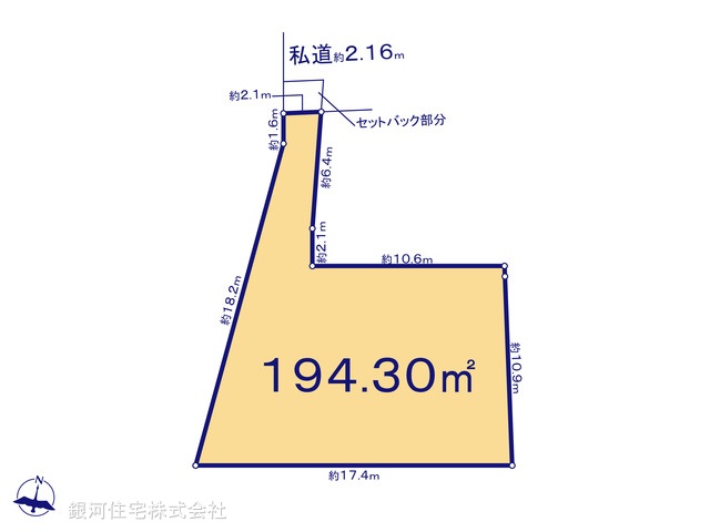 G00372907 東京都杉並区成田東３丁目 土地 9800万円【区画図】