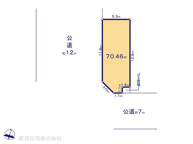 G00372908 東京都足立区辰沼１丁目 土地 3890万円【区画図】