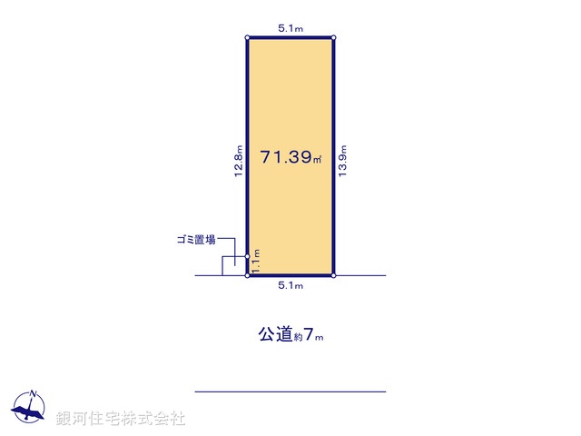 G00372909 東京都足立区辰沼１丁目 土地 3790万円【区画図】
