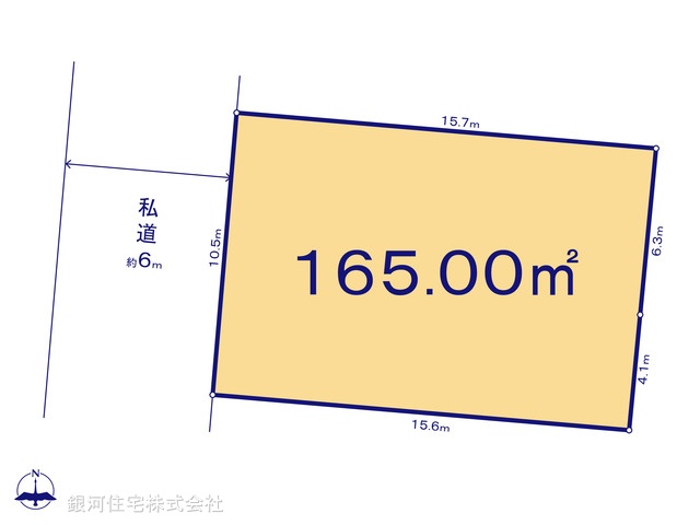 G00372916 千葉県船橋市二和西５丁目 土地 2590万円【区画図】