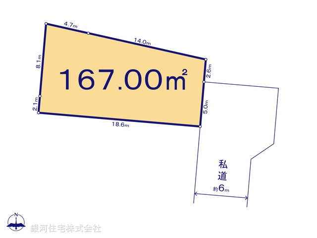 G00372919 千葉県船橋市二和西５丁目 土地 2690万円【区画図】