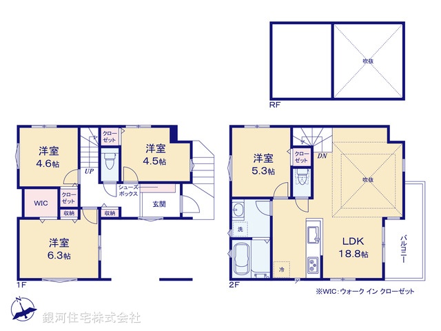 G00372939 千葉県浦安市富士見２丁目 新築一戸建て 6990万円【間取図】