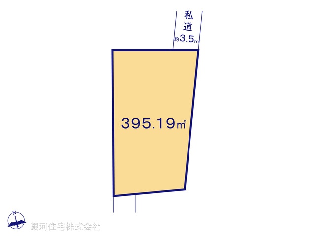 G00372991 埼玉県狭山市入間川３丁目 土地 2480万円【区画図】