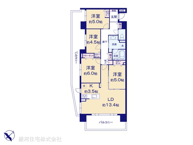 G00373005 埼玉県さいたま市西区大字宝来 中古マンション 3580万円【間取図】