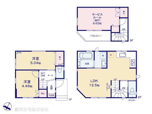 G00373031 千葉県市川市欠真間１丁目 新築一戸建て 4598万円【間取図】