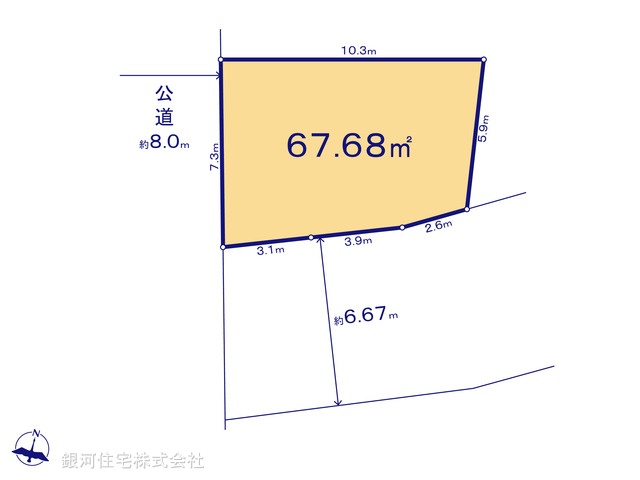 G00373061 東京都杉並区上井草２丁目 土地 5630万円【区画図】