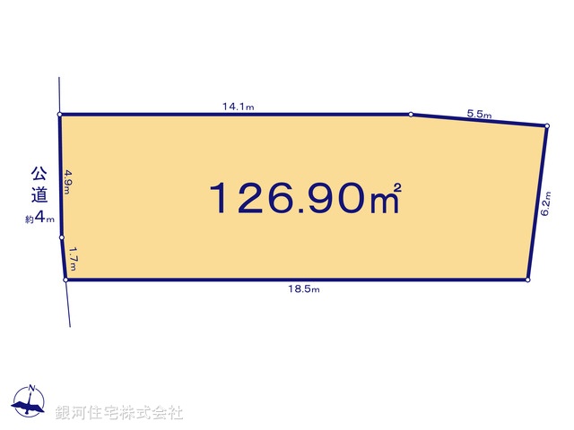 G00373062 埼玉県志木市柏町３丁目 土地(建築条件付土地) 4140万円【区画図】