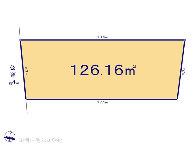G00373063 埼玉県志木市柏町３丁目 土地(建築条件付土地) 4240万円【区画図】