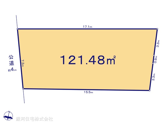 G00373064 埼玉県志木市柏町３丁目 土地(建築条件付土地) 4340万円【区画図】