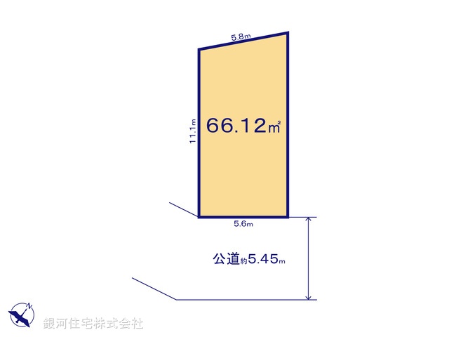 G00373083 東京都中野区沼袋４丁目 土地 5000万円【区画図】
