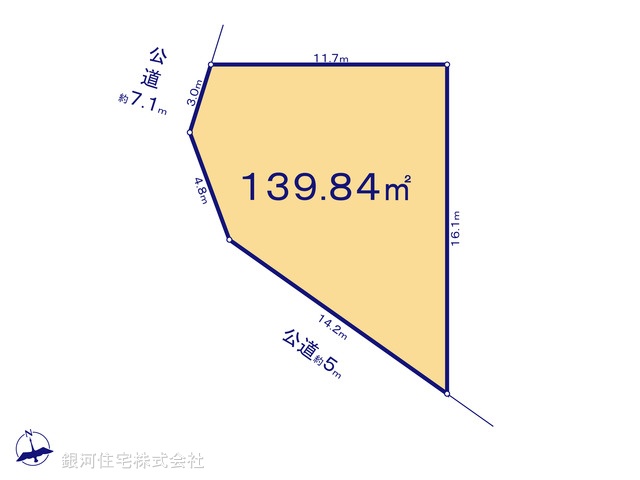 G00373127 埼玉県狭山市笹井１丁目 土地 2190万円【区画図】