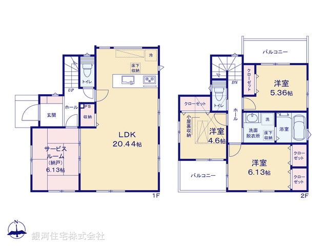 G00373133 埼玉県草加市吉町４丁目 新築一戸建て 4980万円【間取図】