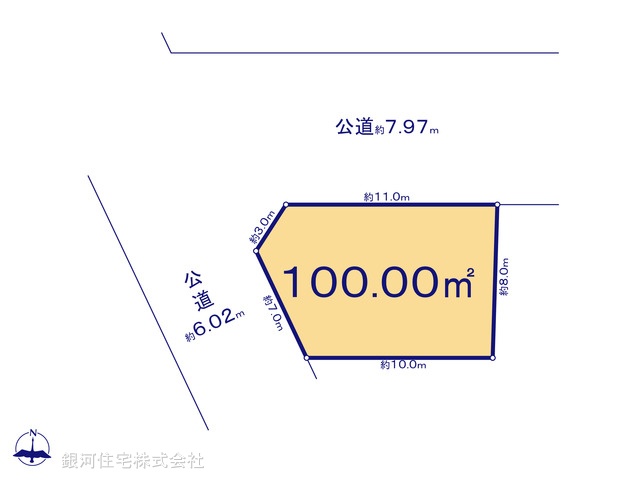 G00373136 東京都足立区花畑４丁目 土地 3180万円【区画図】