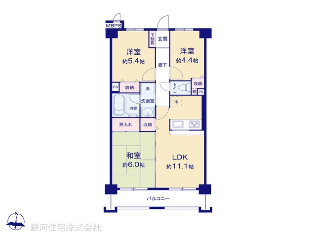 G00373153 東京都足立区綾瀬７丁目 中古マンション 4280万円【間取図】