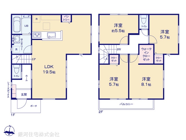 G00373162 埼玉県八潮市緑町３丁目 新築一戸建て 3990万円【間取図】