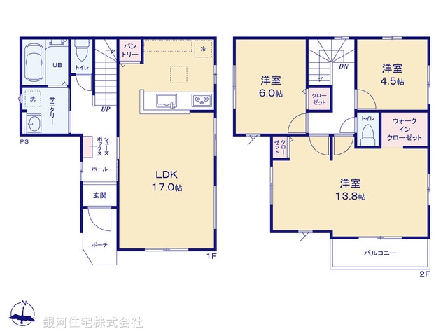 G00373163 埼玉県八潮市緑町３丁目 新築一戸建て 3990万円【間取図】