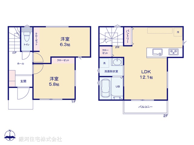 G00373195 埼玉県所沢市若狭３丁目 新築一戸建て 2580万円【間取図】