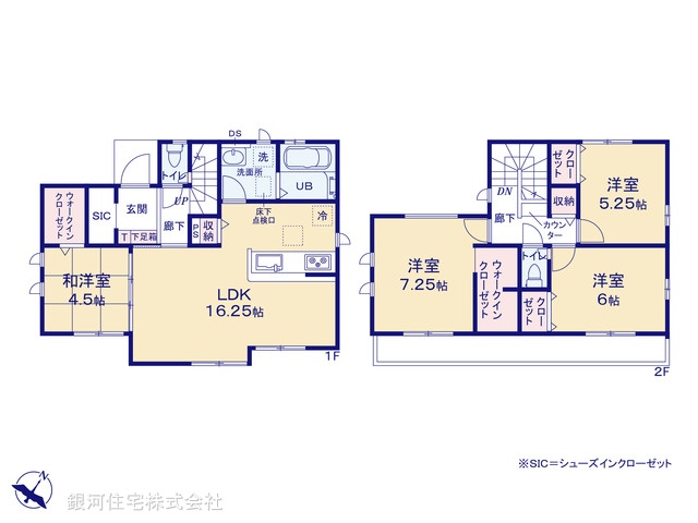G00373265 千葉県船橋市咲が丘２丁目 新築一戸建て 3390万円【間取図】