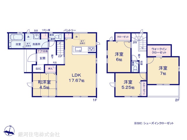 G00373278 千葉県市川市宮久保５丁目 新築一戸建て 4790万円【間取図】