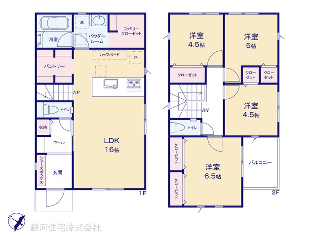 G00373285 東京都福生市大字福生 新築一戸建て 4580万円【間取図】