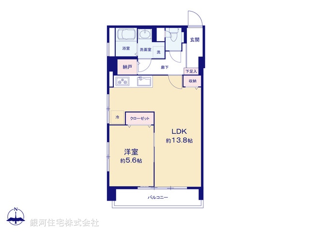 G00373340 東京都杉並区上高井戸１丁目 中古マンション 2780万円【間取図】
