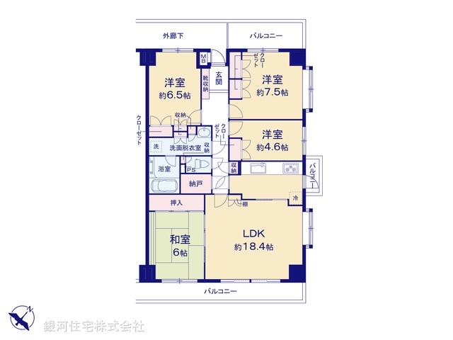 G00373366 東京都八王子市打越町 中古マンション 2780万円【間取図】