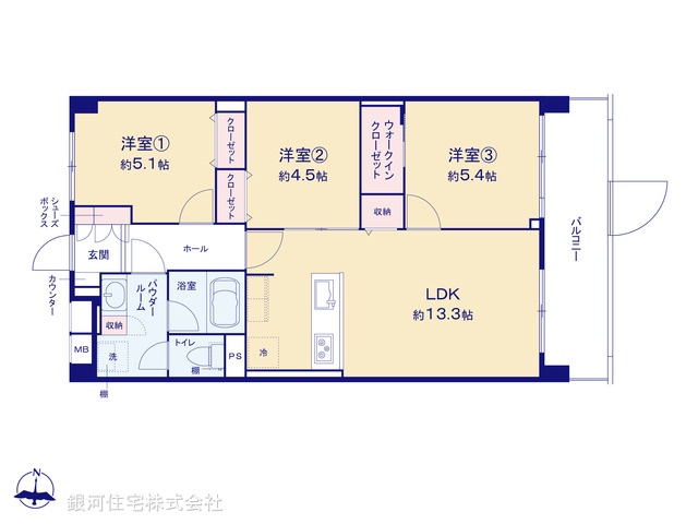 G00373398 東京都江東区大島７丁目 中古マンション 3880万円【間取図】