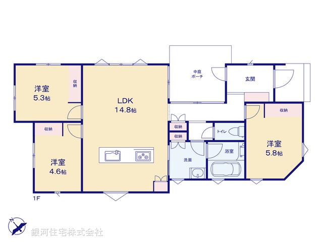 G00373404 埼玉県入間市高倉２丁目 新築一戸建て 4380万円【間取図】