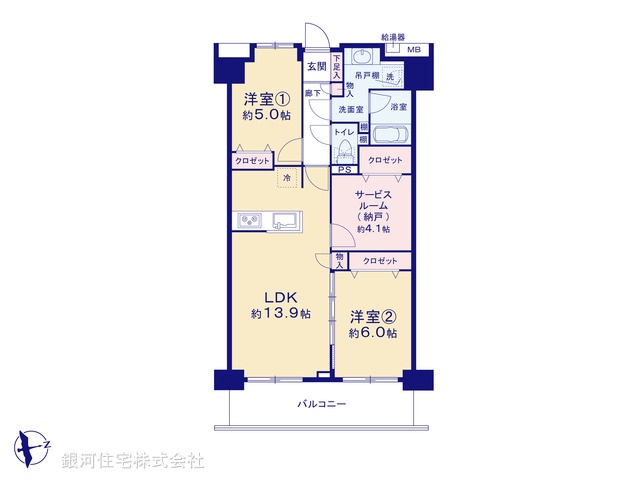 G00373463 東京都台東区根岸５丁目 中古マンション 6298万円【間取図】