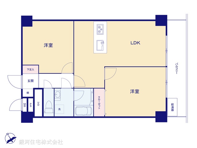 G00373464 東京都西東京市田無町３丁目 中古マンション 2499万円【間取図】