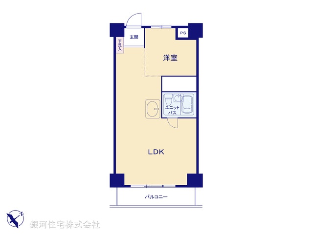 G00373465 東京都中央区新川１丁目 中古マンション 3299万円【間取図】
