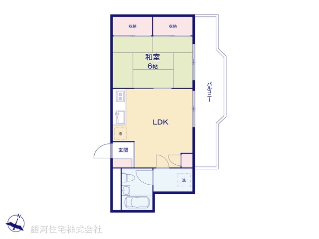 G00373468 東京都世田谷区駒沢２丁目 中古マンション 2199万円【間取図】