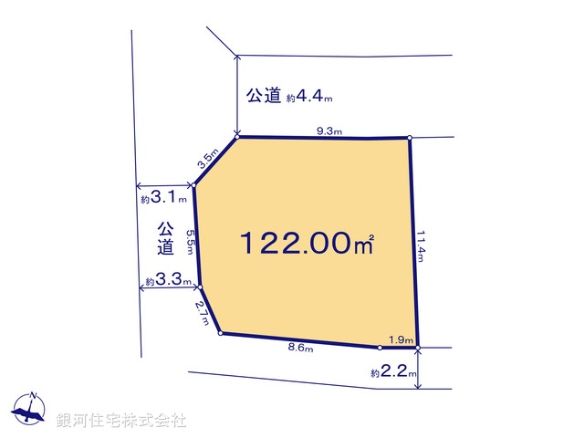 G00373524 神奈川県横浜市神奈川区三ツ沢南町 土地 5200万円【区画図】