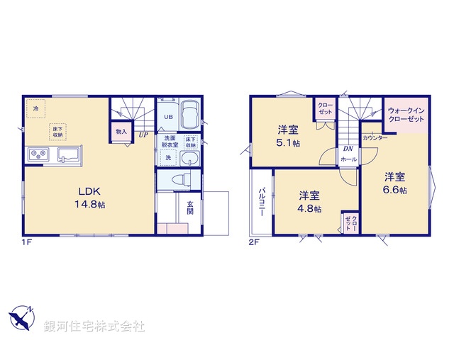 G00373540 神奈川県横浜市旭区南希望が丘 新築一戸建て 3980万円【間取図】