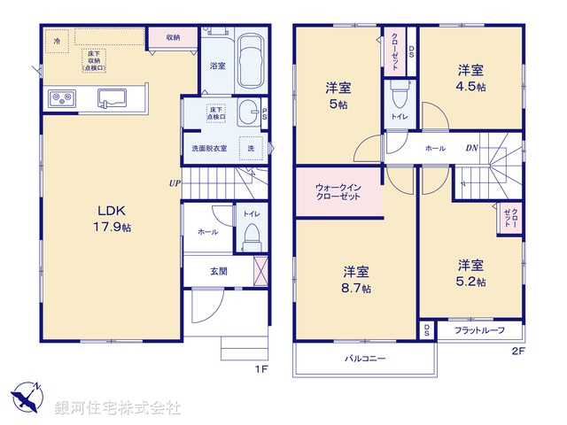 G00373575 埼玉県川越市南大塚５丁目 新築一戸建て 3890万円【間取図】
